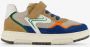 Braqeez leren jongens sneakers beige blauw - Thumbnail 2