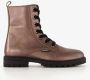 Braqeez leren meisjes veterboots paars met ster Uitneembare zool - Thumbnail 4