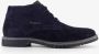 Bugatti hoge suede heren veterschoenen blauw Echt leer - Thumbnail 2
