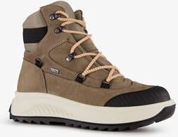 Be Mine leren dames veterboots beige zwart