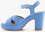 Blue Box blauwe dames sandalen met hak - Thumbnail 2