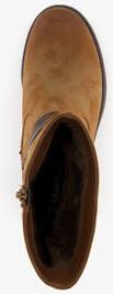 Blue Box dames boots met lage hak cognac