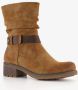 Blue Box dames boots met lage hak cognac - Thumbnail 6