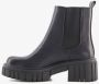 BLUE BOX dames chelsea boots met hak zwart - Thumbnail 3
