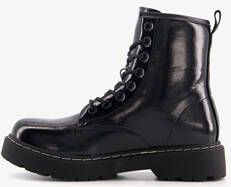 Blue Box dames lak veterboots zwart