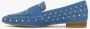BLUE BOX dames loafers denim met studs Blauw - Thumbnail 5