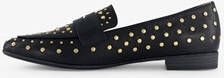 Blue Box dames loafers zwart met studs