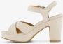 Blue Box dames sandalen met hak beige - Thumbnail 4