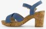 BLUE BOX dames sandalen met hak denim blauw - Thumbnail 5