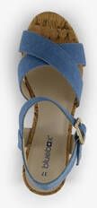 Blue Box dames sandalen met hak denim blauw