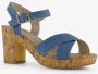 BLUE BOX dames sandalen met hak denim blauw - Thumbnail 7
