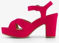 Blue Box dames sandalen met hak fuchsia roze