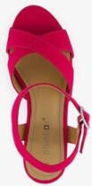 Blue Box dames sandalen met hak fuchsia roze