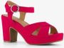 Blue Box dames sandalen met hak fuchsia roze - Thumbnail 5