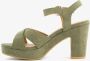 BLUE BOX dames sandalen met hak groen - Thumbnail 4