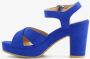Blue Box dames sandalen met hak kobalt blauw - Thumbnail 3