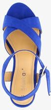 Blue Box dames sandalen met hak kobalt blauw