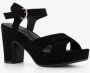 BLUE BOX dames sandalen met hak zwart - Thumbnail 6
