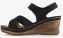 BLUE BOX dames sandalen met sleehak zwart - Thumbnail 5