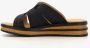 BLUE BOX dames slippers zwart bruin - Thumbnail 4