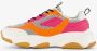 BLUE BOX dames sneakers beige oranje - Thumbnail 4