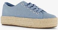 Blue Box dames sneakers met jute zool blauw