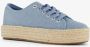 BLUE BOX dames sneakers met jute zool blauw - Thumbnail 7
