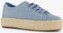 BLUE BOX dames sneakers met jute zool blauw - Thumbnail 5