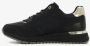 BLUE BOX dames sneakers zwart metallic goud Uitneembare zool - Thumbnail 4