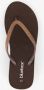 BLUE BOX dames teenslippers met sleehak bruin - Thumbnail 6