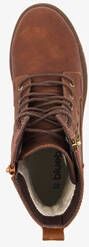 Blue Box dames veterboots cognac bruin