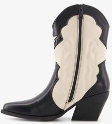 Blue Box dames western boots zwart wit