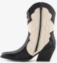 BLUE BOX dames cowboy western boots zwart wit - Thumbnail 3