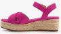 BLUE BOX espadrilles met sleehak fuchsia roze - Thumbnail 3