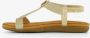 BLUE BOX gevlocthend dames sandalen goud - Thumbnail 3