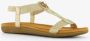 Blue Box gevlocthend dames sandalen goud - Thumbnail 7