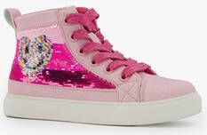 Blue Box hoge meisjes sneakers roze met pailletten