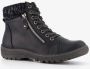 BLUE BOX lage gevoerde dames veterboots zwart Uitneembare zool - Thumbnail 6