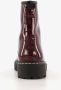 BLUE BOX lak dames veterboots Bordeauxrood - Thumbnail 3