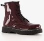 BLUE BOX lak dames veterboots Bordeauxrood - Thumbnail 5