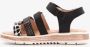 Blue Box meisjes sandalen met luipaardprint zwart - Thumbnail 4