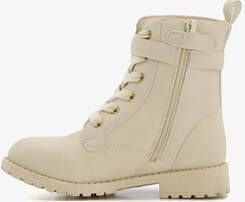 Blue Box meisjes veterboots beige met tasje