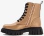 Blue Box meisjes veterboots goudkleurige metallic - Thumbnail 3