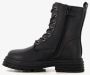 BLUE BOX meisjes veterboots met chunky zool zwart - Thumbnail 2