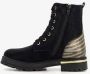 BLUE BOX meisjes veterboots met gouden details - Thumbnail 3