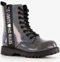 BLUE BOX meisjes veterboots zwart met glitters - Thumbnail 5