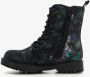 Blue Box meisjes veterboots zwart metallic - Thumbnail 2