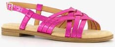 Blue Box metallic dames sandalen fuchsia roze