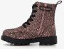 BLUE BOX metallic meisjes veterboots met stipjes Roze - Thumbnail 4
