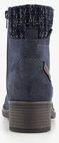 Blue Box veterboots blauw met gebreid detail